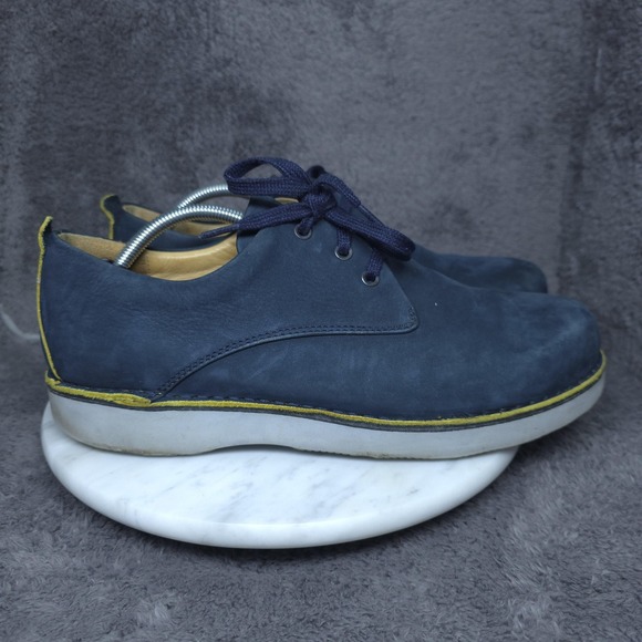 Samuel Hubbard Shoes Mens Size 12 Blue Leather Lace Up Comfort Casual M1100-016